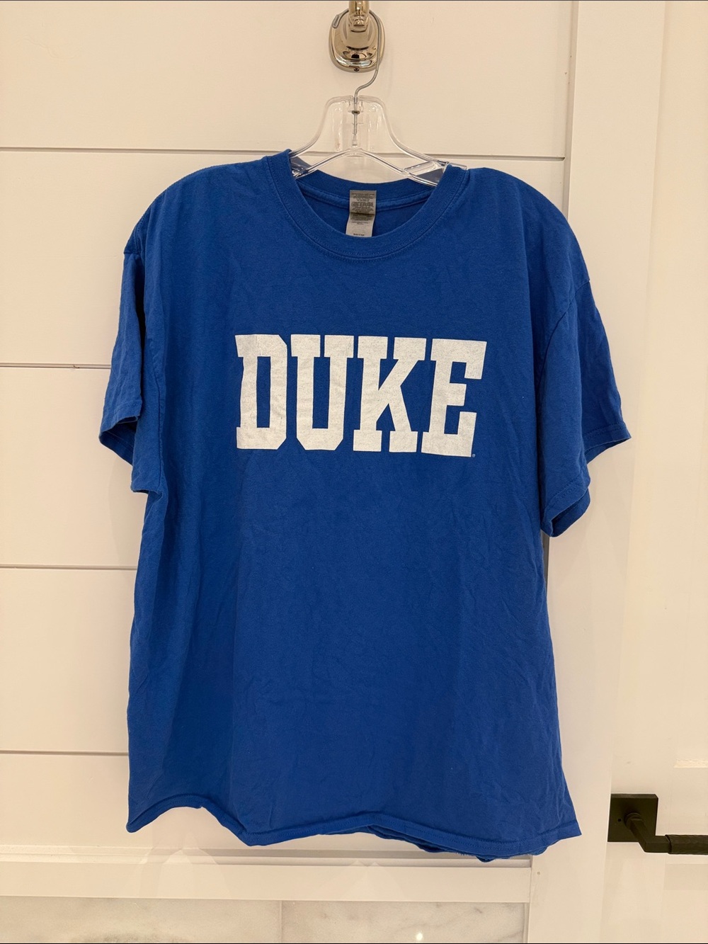 Gildan Royal Blue Short-Sleeve DUKE Tee with White Logo